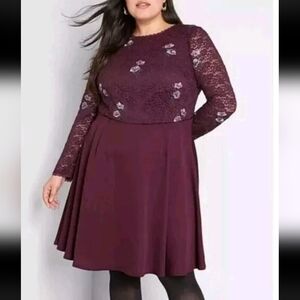 NWT Modcloth Ready to Bloom Dress Women's 12 Lace Floral Embroidery
